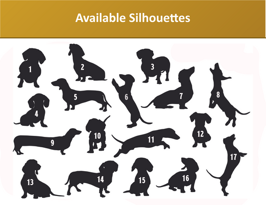 Personalized Dachshund Vinyl Sticker, Customized with Your Dog's Name