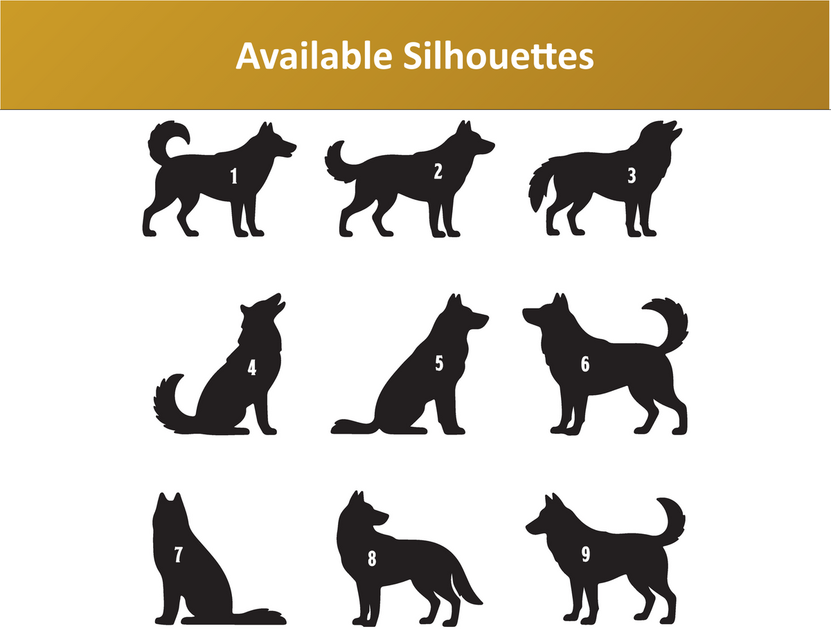 Personalized Husky Vinyl Sticker, Customized with Your Dog's Name
