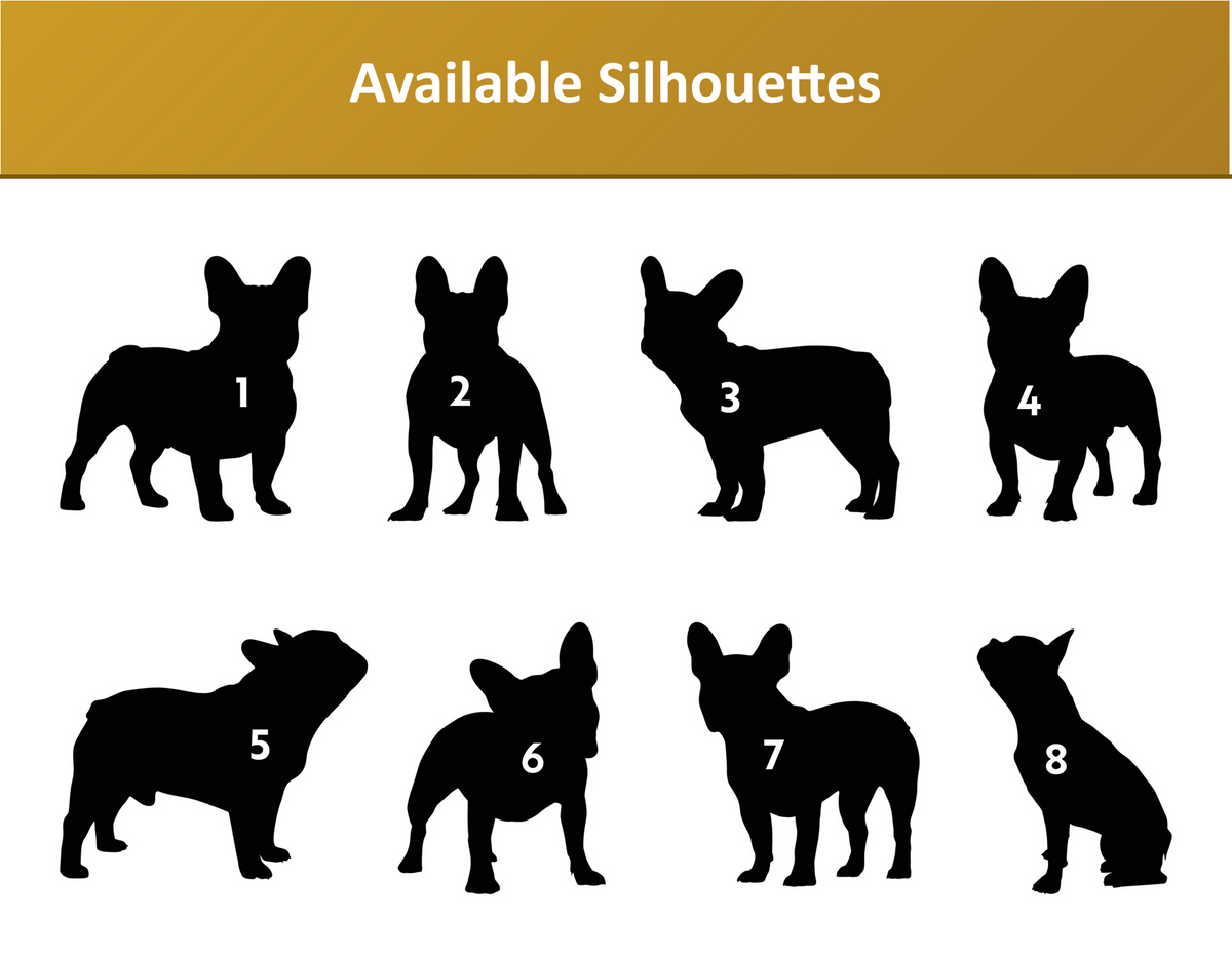 Personalized French Bulldog Vinyl Sticker, Customized with Your Dog's Name