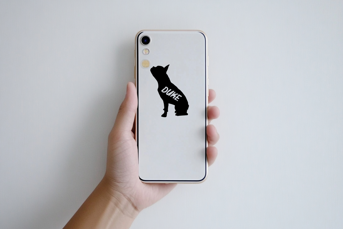 Personalized French Bulldog Vinyl Sticker, Customized with Your Dog's Name