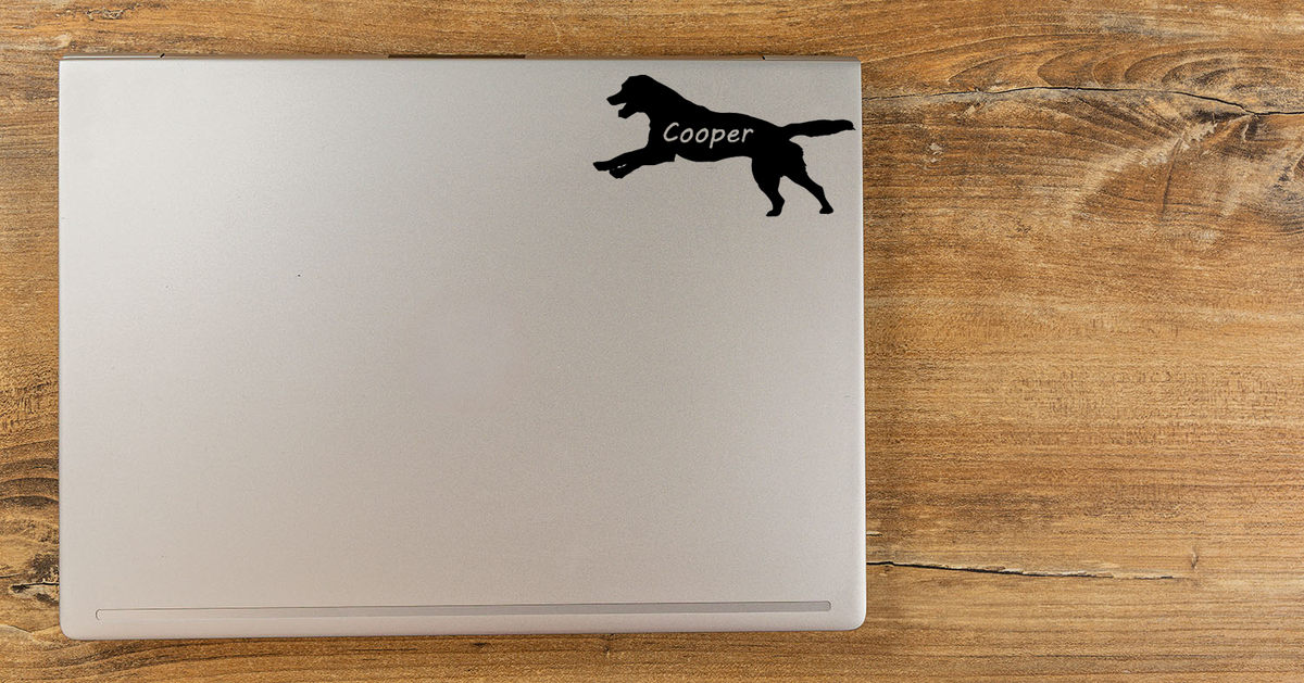 Personalized Labrador Retriever Vinyl Sticker, Customized with Your Dog's Name