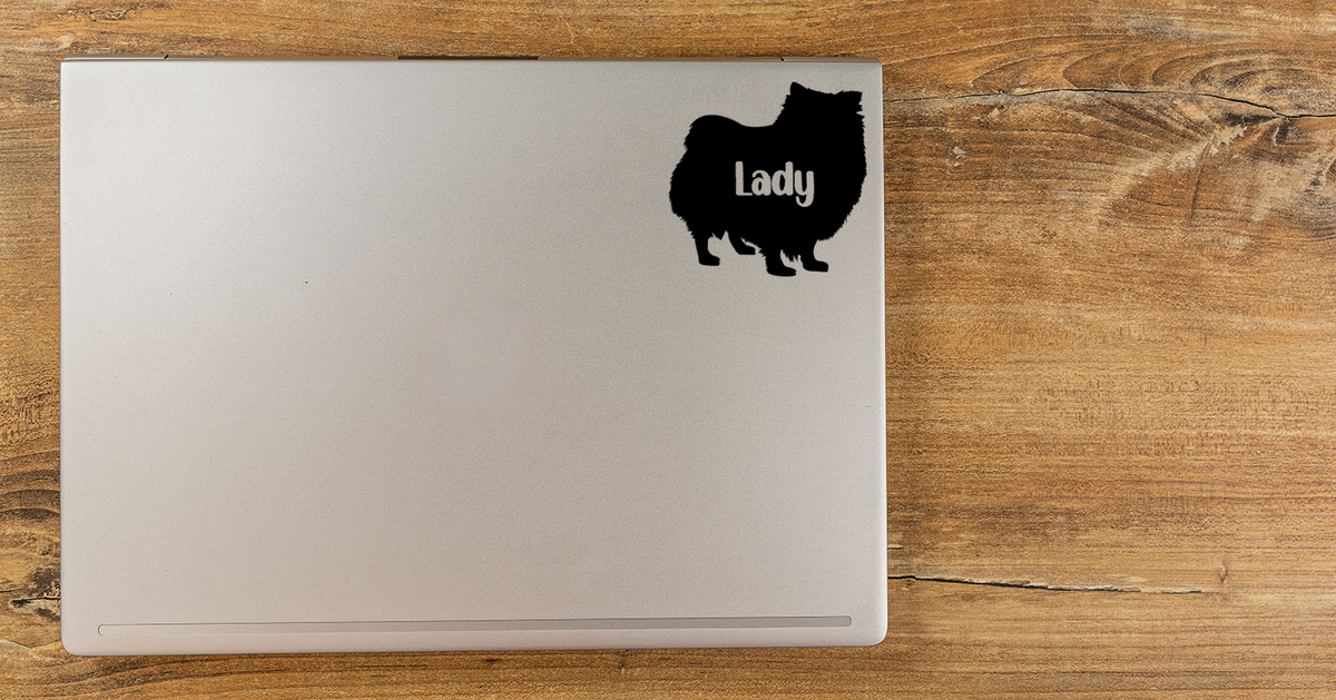 Personalized Pomeranian Vinyl Sticker, Customized with Your Dog's Name