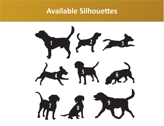 Personalized Beagle Vinyl Sticker, Customized with Your Dog's Name