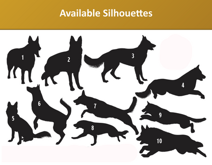 Personalized German Shepherd Vinyl Sticker, Customized with Your Dog's Name