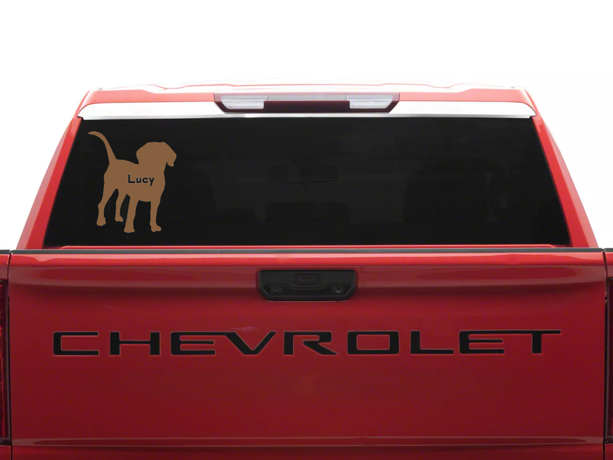 Personalized Beagle Vinyl Sticker, Customized with Your Dog's Name