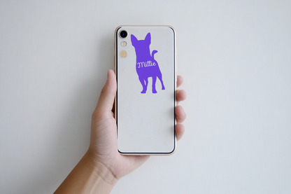 Personalized Chihuahua Vinyl Sticker, Customized with Your Dog's Name