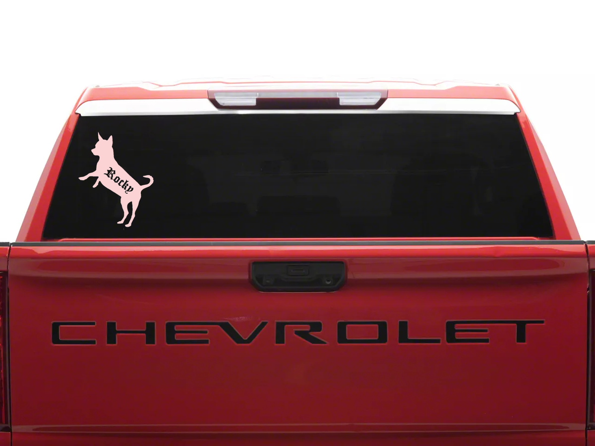 Personalized Chihuahua Vinyl Sticker, Customized with Your Dog's Name