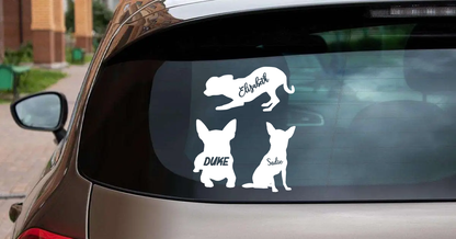 Personalized Chihuahua Vinyl Sticker, Customized with Your Dog's Name