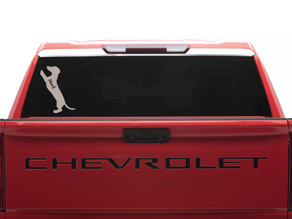 Personalized Dachshund Vinyl Sticker, Customized with Your Dog's Name