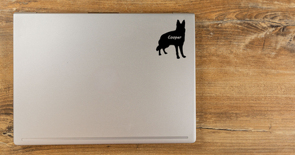 Personalized German Shepherd Vinyl Sticker, Customized with Your Dog's Name