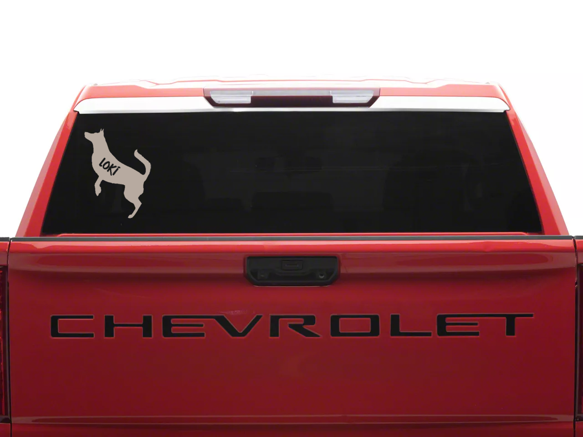 Personalized German Shepherd Vinyl Sticker, Customized with Your Dog's Name