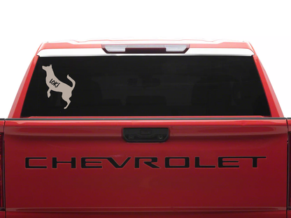 Personalized German Shepherd Vinyl Sticker, Customized with Your Dog's Name