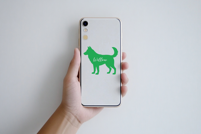 Personalized Husky Vinyl Sticker, Customized with Your Dog's Name