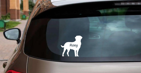 Personalized Labrador Retriever Vinyl Sticker, Customized with Your Dog's Name